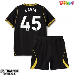 Chelsea Romeo Lavia #45 Dětské Venkovní dres komplet 2026-27 Krátký Rukáv (+ trenýrky)